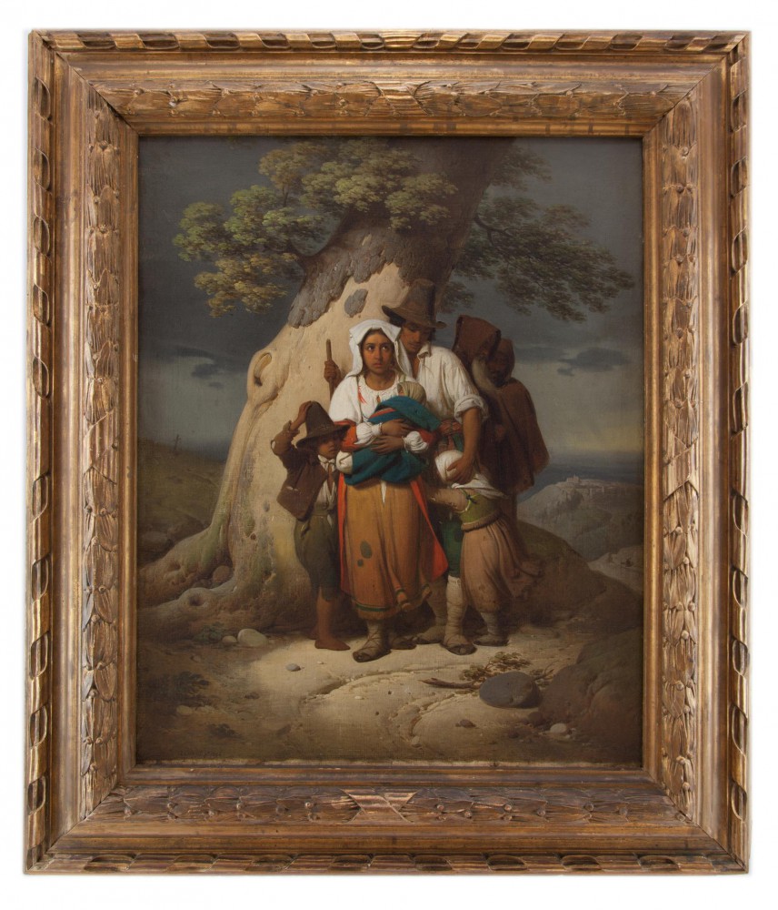 alfonso chierici: Temporale imminente, dintorni di Roma datato 1846
